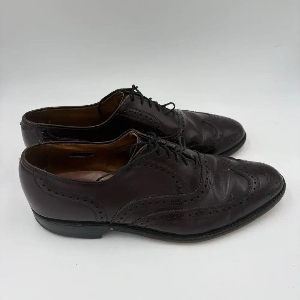 Allen Edmonds McAllister Men’s Size 10 D Wingtip Oxford Dark Chili Leather Shoes